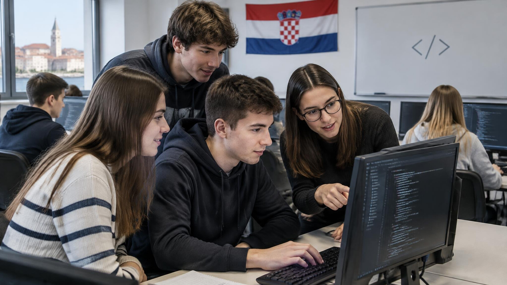 croatian students in classroom