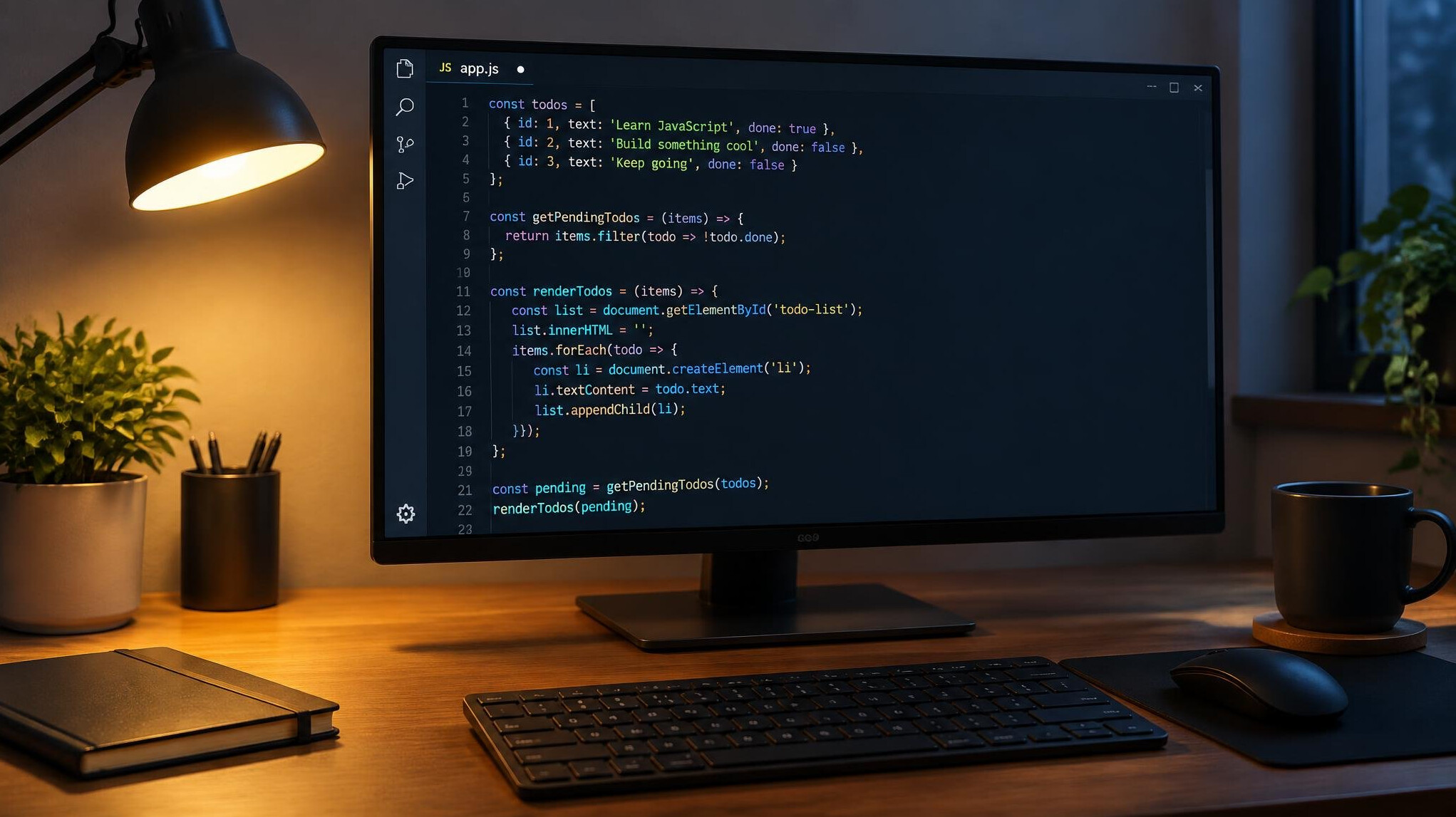 Monitor with JavaScript code